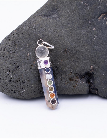 Octagonal pendant with ball