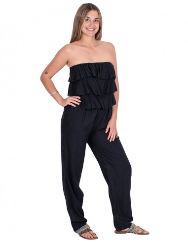 Black Jumpsuit Strapless