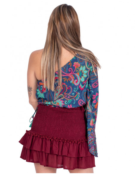 Short Skirt with Pom-Poms