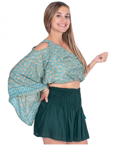 short-falda-verde-con-goma