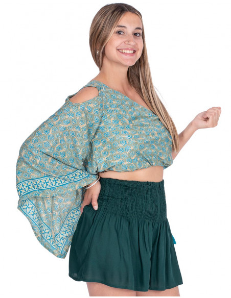 short-falda-verde-con-goma