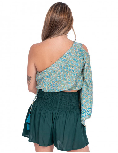 short-falda-verde-verano-mujer