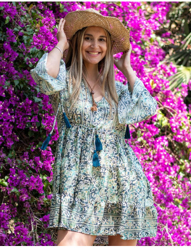 vestido-boho-con-volantes-y-mangas-verde
