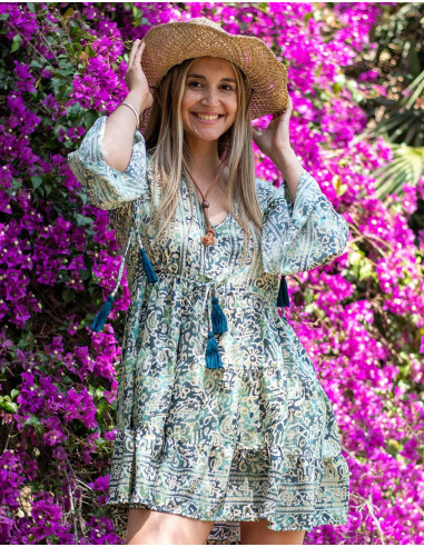 vestido-boho-con-volantes-y-mangas-verde