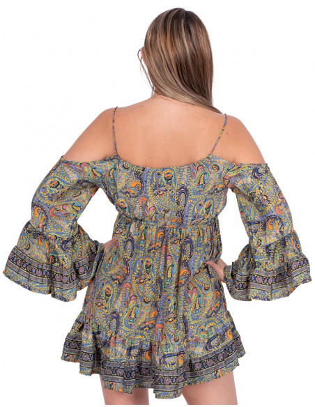 vestido-hombros-descubiertos-boho-verde