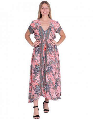 vestido-abotonado-estampado-rosa