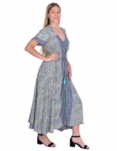 Buttoned Long Dress