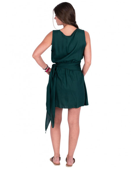 Draped Neckline Dress