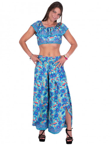Wide Leg Trousers with Slit