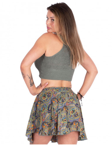Short Silk Skirt