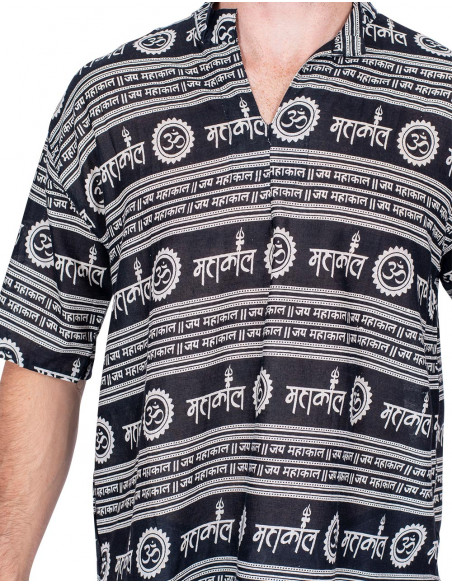 kurta-negra-mangas-largas-hombre