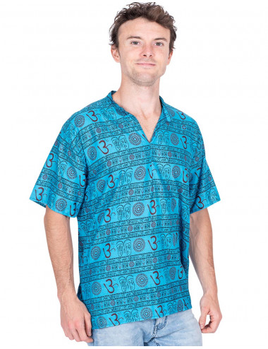 polo-algodon-hombre-simbolo-om-celeste