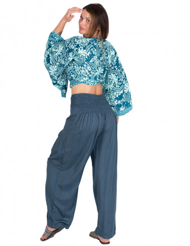Wide Leg Grey Trousers