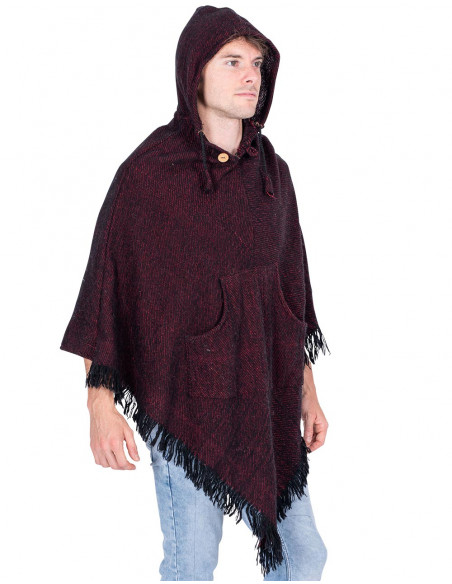 poncho-unisex-burdeos-flecos