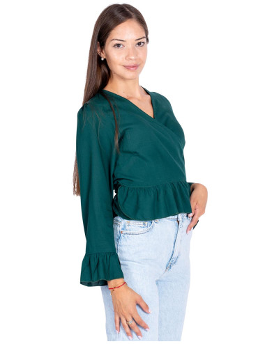 blusa-corta-verde-con-volados