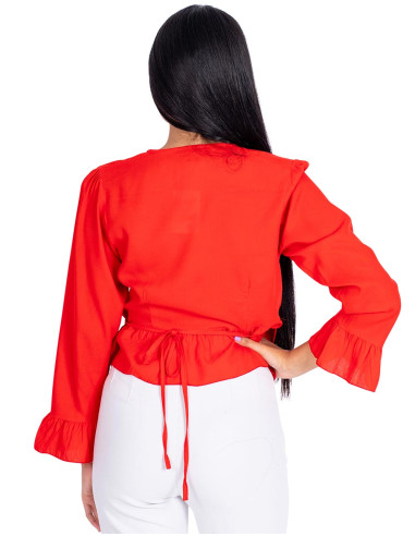 camisa-original-roja-volantes-corta