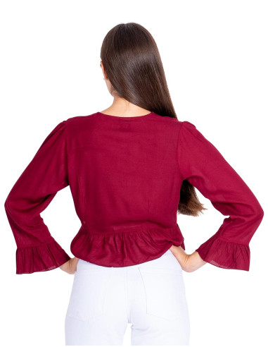 blusa-burdeos-manga-larga-cruzada-otoño