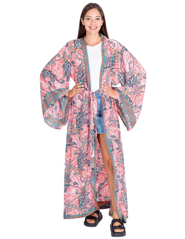 Pink Long Kimono
