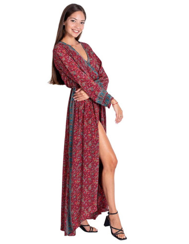 vestido-largo-mangas-largas-seda-burdeos