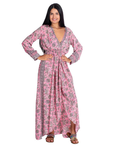 vestido-largo-mangas-largas-seda-rosa