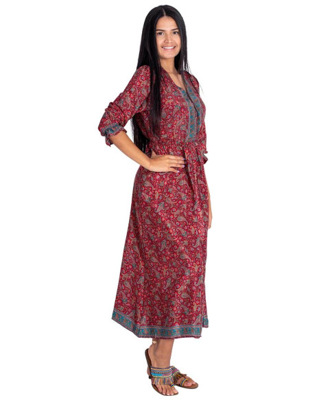 Midi dress with buttons