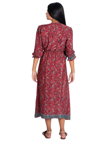 Midi dress with buttons
