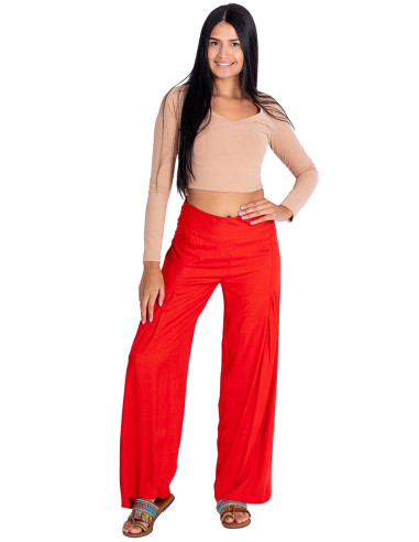 pantalon-rojo-amplio-comodo-mujer