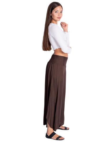 pantalon-amplio-casual-marron-rayon-goma