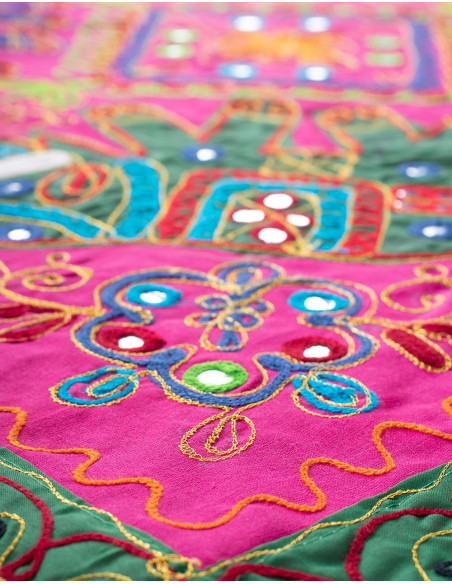 Embroidered Tapestry with 4 Elephants
