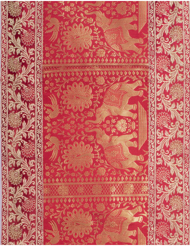 Red Elephants Table Runner