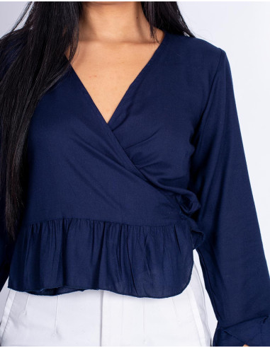 blusa-azul-mujer-rayon-con-volantes
