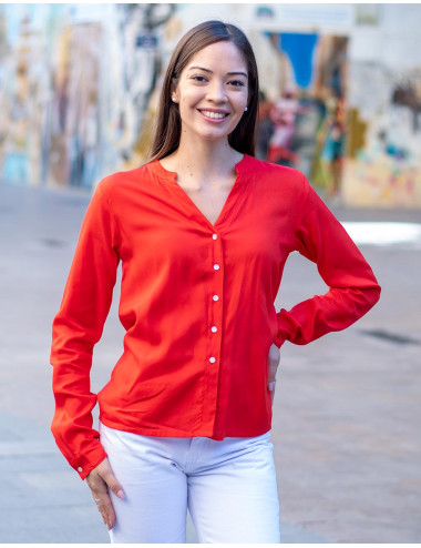 Red Buttoned Shirt