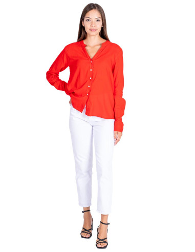 Red Button-Down Shirt