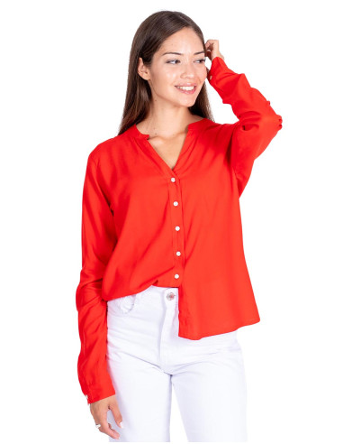 Red Buttoned Shirt