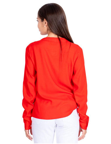 Red Button-Down Shirt