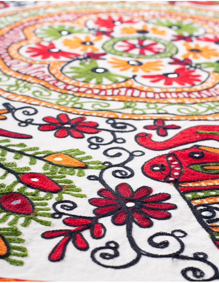 Rectangular Embroidered Tapestry Animals