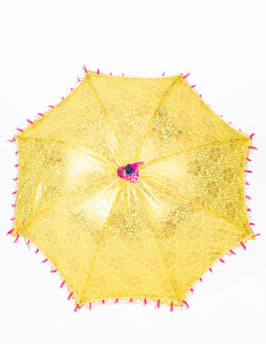 Handcrafted Bright Yellow Ethnic Parasol