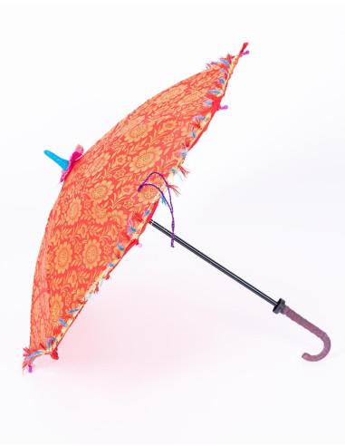 Bright Red Individual Ethnic Umbrella