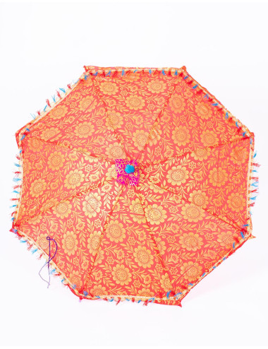 Individual Ethnic Umbrella in Bright Red