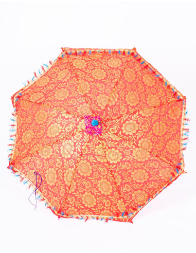 Individual Ethnic Umbrella in Bright Red