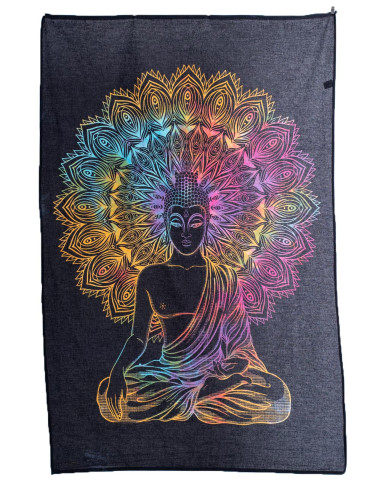 Handmade Black Tapestry with Multicolored...