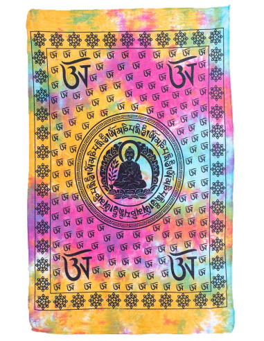 Multicolor Background Tapestry with Tie Dye...