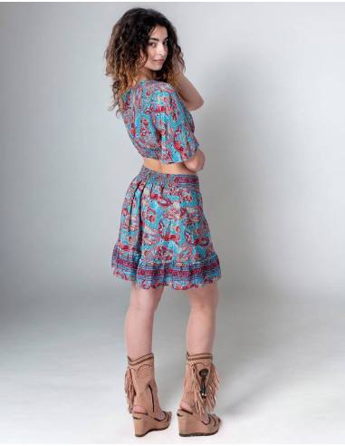 Kimago Silk Skirt and Top Set