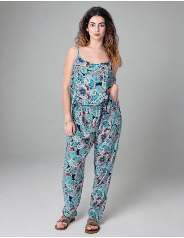 Printed Jumpsuit with Straps
