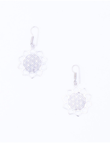 Mandala earrings with spikes
