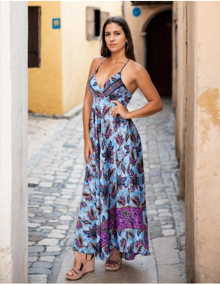 Long Dress with Crisscross Back