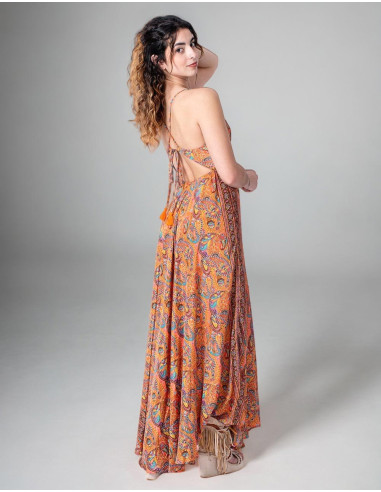 Long Dress with Crisscross Back