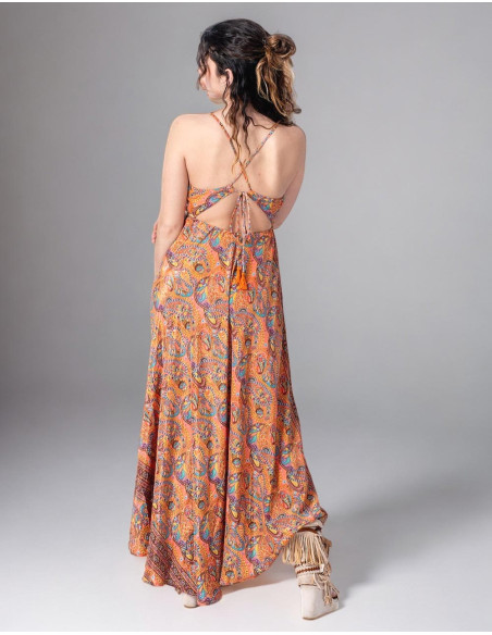 Long Dress with Crisscross Back