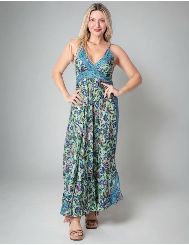 Paisley Print Long Dress