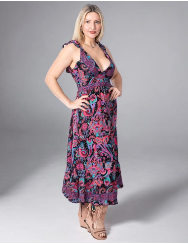 Midi Dress with Tie Straps